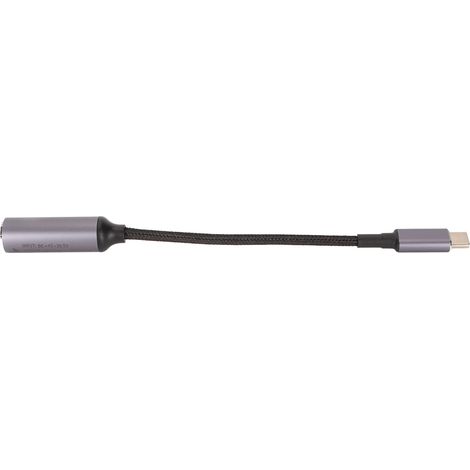 Câble de charge PD 100W DC 5.5x2.1mm vers USB C avec puce d'identification automatique, adaptateur secteur pour ordinateur portable et appareils électroniques.