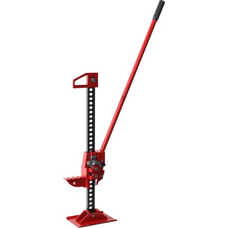 Cric de levage pour voiture, hauteur de levage 10-105 cm, charge maximale 3 tonnes, acier robuste, dimensions 24 x 13 x 120 cm, couleur rouge