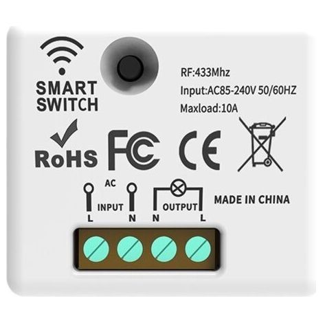 Lot de deux interrupteurs muraux sans fil RF433 – 2 récepteurs, 10 A 240 V – Installation rapide et sans câblage – Compatible avec jusqu'à 5 interrupteurs (1/3)