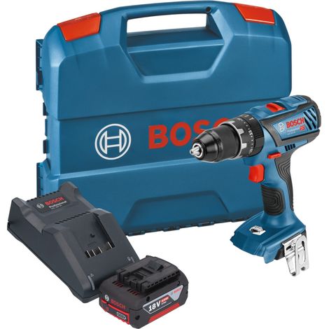 Perceuse-visseuse à percussion sans fil Bosch GSB 18V-28 Professional 18 V 63 Nm + 1 batterie 4,0 Ah + chargeur + mallette L-Case