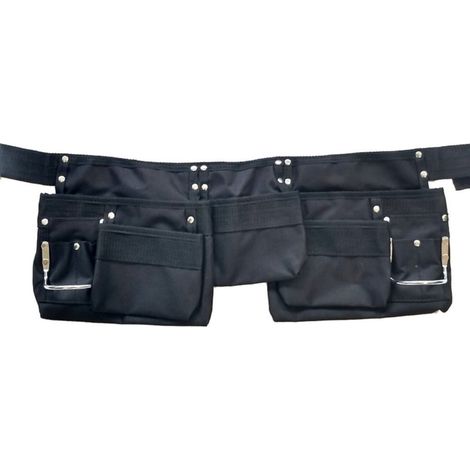 Silverline – Ceinture porte-outils nylon balistique 15 poches – Longueur réglable 900-1200mm – Rangement sécurisé pour professionnels