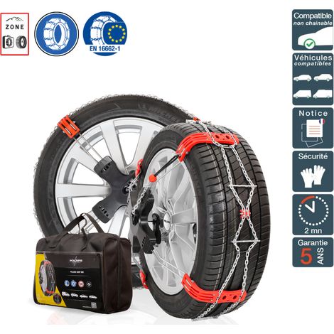 Chaînes à neige frontales 9mm pneu 365/710R540 Homologuées loi montagne - POLAIRE 0120-POAA-44 (1/5)