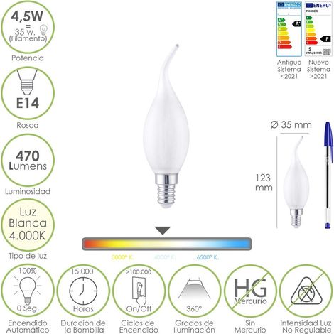 Ampoule Maurer LED Flammenform E14 4.5W 470 Lumen