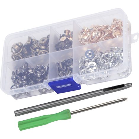 Rivets à boule pour fixation sur cuir, tissu, sacs et accessoires téléphone - Idéal bricolage et création. (1/5)