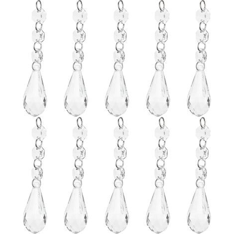 Set mit 10 tropfenförmigen Acryl-Anhängern für Kronleuchter, Deckendekoration, Hängeperlen (1/5)