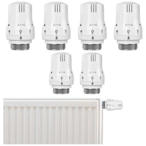 6 Pack Thermostatic Head for Radiator, Smart Cooling Valve, Replacement Head: Radiator Thermostat, Replacement Head for Office, Home (1/4)