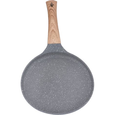 Poêle à crêpes à fond plat en alliage d'aluminium gris, antiadhésive, pour la cuisine (1/5)