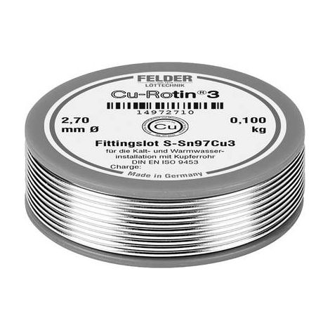 Felder Cu-Rotin 3 estaño para soldar sin plomo 0.100 kg