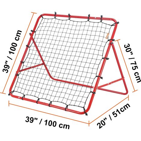 Rebondisseur de football, angles réglables, matériaux durables, 100x100cm (1/2)