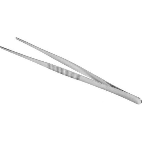 1 pince cuisine fine en acier inoxydable, 30 cm, pincette longue pour barbecue et grillades, ustensile de cuisine polyvalent