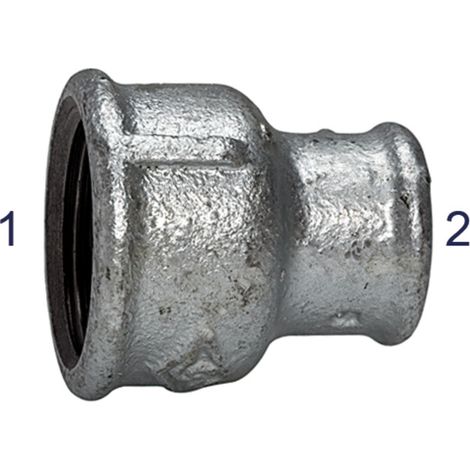 Riegler Muffen 240, IG/IG, Rp 1 1/2, Rp 1, schw. Temperguss feuerverz. (1/2)