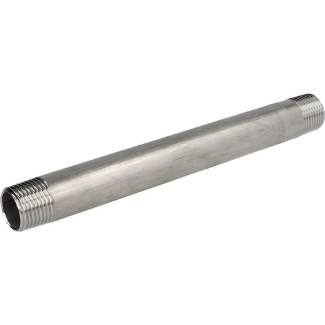Double nipple de tuyau en inox 1/2'' x 180 mm