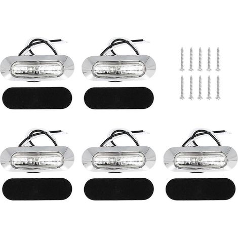 5er-Set Warnleuchten, hochhelle 4-LED-Positionsleuchten, Seitenblinker für Marinegeräte DC1