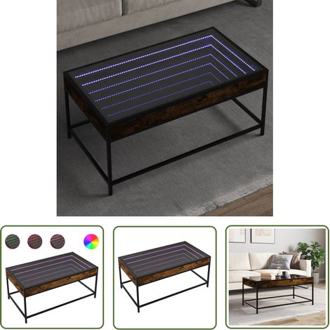 vidaXL Couchtisch mit Infinity-LED Räuchereiche 90x50x41 cm (1/5)