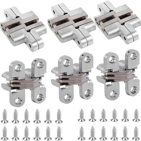 Charnière croisée en acier inoxydable No.1 6 pièces 1345 porte pliante charnière de porte invisible charnière croisée,Pour meubles de maison, portes et fenêtres, etc. (1/5)