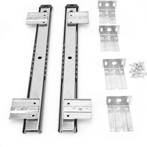 supports de rail coulissants pour clavier d'ordinateur de bureau en acier laminé à froid épais (blanc)