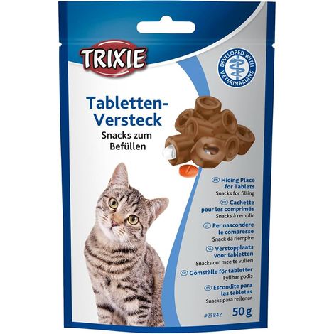 Cachet pour comprimés pour Chats 50 g Complément Alimentaire pour Chats Facilite l'administration des médicaments Ouverture pour comprimés Facilement modelable (1/5)