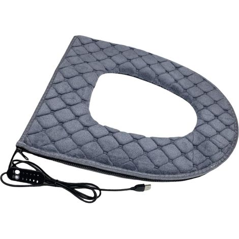 Siège De Toilette Chauffant Chauffage Ajustable 5 Niveaux Siège de Toilette avec Minuterie Design À Branchement Pour Personnes Âgées, Salle De Bain, Appartement Et (1/5)