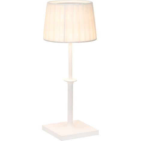Lampe De Table Rechargeable À Led Poldina Classic Zafferano Avec Variateur - Design Élégant Sans Fil, Blanche (1/4)