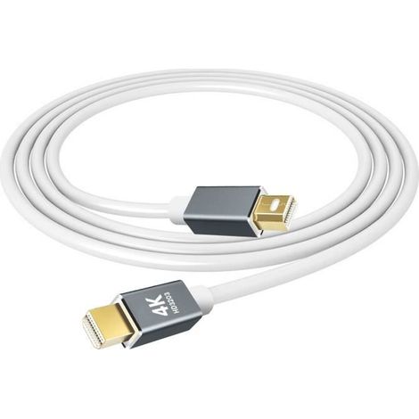 Câble Vidéo - LinQ - Mini DisplayPort - 1.8m - Résolution 4K - Connecteurs plaqués or (1/5)