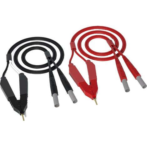 Adecuada para pruebas Kelvin, sonda Kelvin tipo linterna de cuatro hilos con conector de 4 mm y revestimiento Olychal de baja resistencia, modelo J.70075.