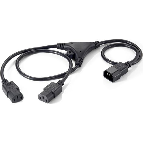 Equip 112210 cavo di alimentazione Nero 1,6 m Accoppiatore C14 2 x Attacco C13 (1/2)