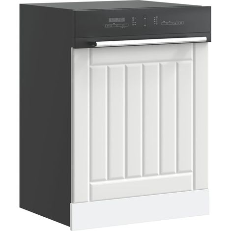 vidaXL Dishwasher Panel "Lucca" White Engineered Wood
