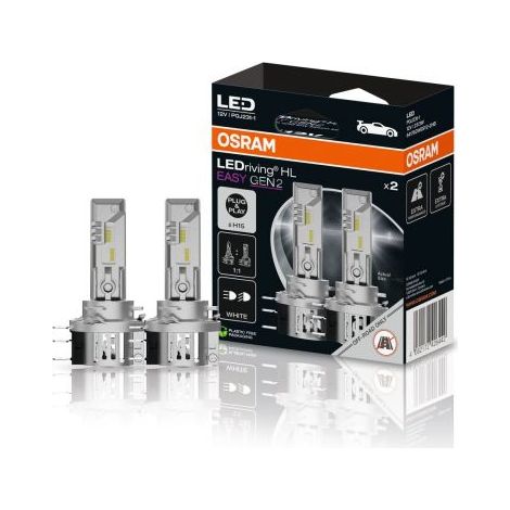 2x ampoules LED H15 OSRAM LEDriving EASY Gen2 - 12V 23/3W 64176DWESY2-2HB - PGJ23t-1 (1/4)