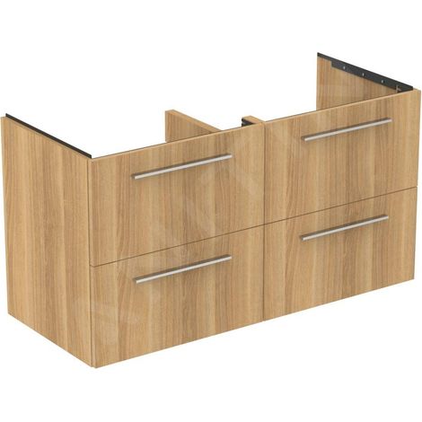 Meuble sous-vasque IS MDWT i.life B avec 4 tiroirs 1200x505x630mm Chêne Nature (1/3)