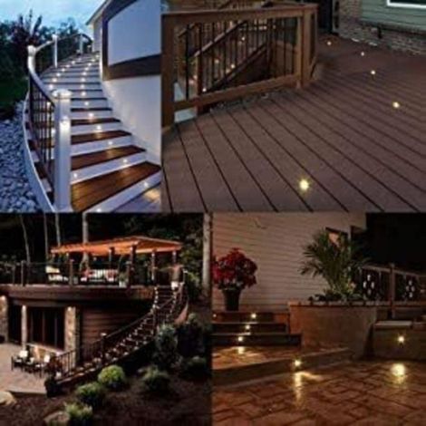 10 Lampes LED Encastrables IP67 pour Pont, Escaliers, Sols, 12V, Φ22 mm (1/4)