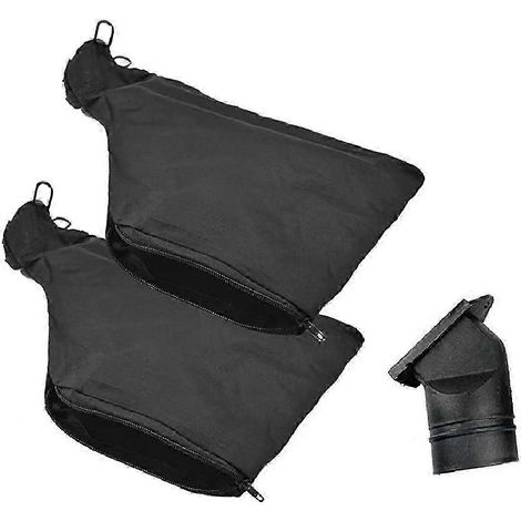 Deux sacs à poussière noirs compatibles avec les scies à onglets 255, avec fermetures éclair et supports. (1/5)