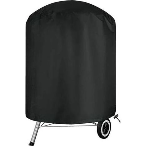 Lntyq Housse de barbecue ronde imperméable housse barbecue Weber en tissu Oxford anti-UV exterieur Noir (Φ70 x 70cm) (1/4)