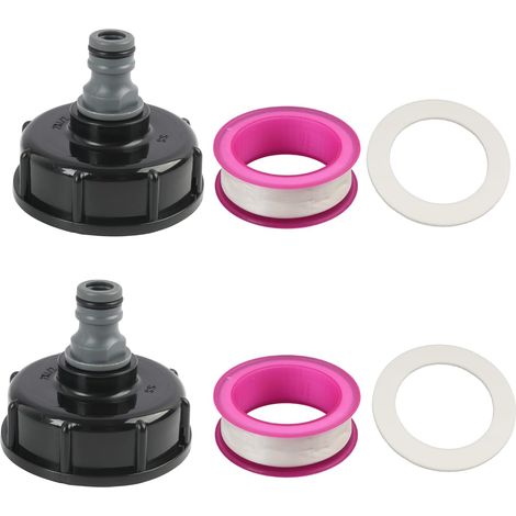 CCYKXA2 Pièces S60x6 IBC Bouchon cuve 1000l de Réservoir Raccord, Adaptateur Cuve S60x6 pour Tuyau 1/2 Pouce, Raccord Cuve 1000 Litres Arrosage Jardin