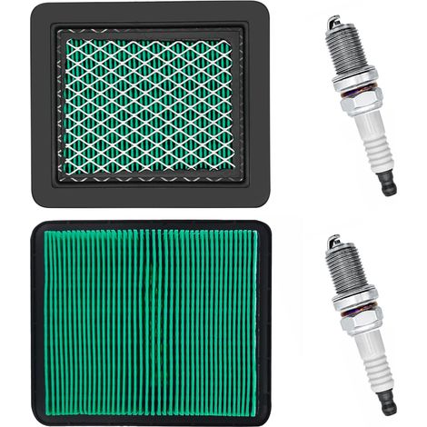 Filtre à Air 17211-ZL8-023 compatible avec GCV160 GCV190, compatible avec 491588S, Kit avec 2 Bougies F6TC pour Tondeuse à Gazon, Motoculteur, 2 Sets (1/5)