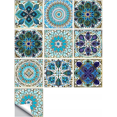 Selbstklebende PVC-Patchwork-Paneele, 10er-Set, Tapete 20x20cm, zm-06-014 (1/5)