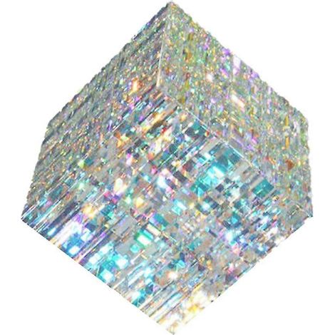 Cube attrape-soleil en verre coloré, décoration de bureau magique en forme de prisme. (1/5)