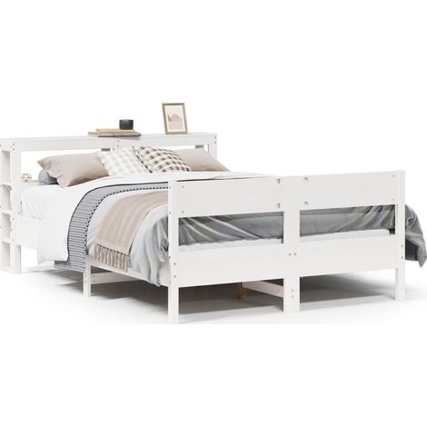Maison Exclusive - Letto senza Materasso Bianco 140x190 cm Legno Massello di Pino