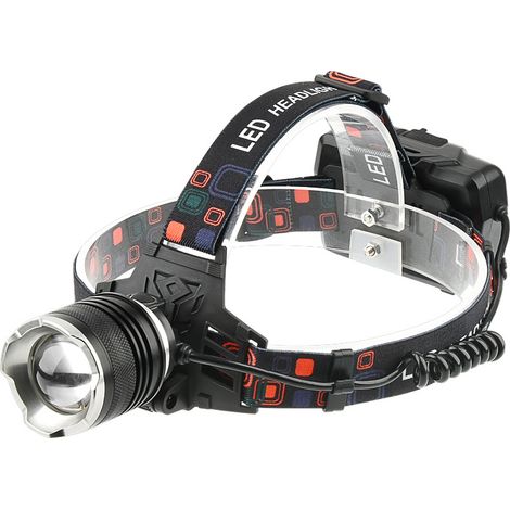 Projecteur LED puissant P70, lampe frontale TD217 avec 3 accus 18650 rechargeables (1/5)