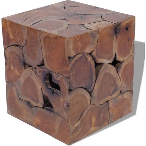 vidaXL Sgabello in Legno Massello di Teak (1/5)