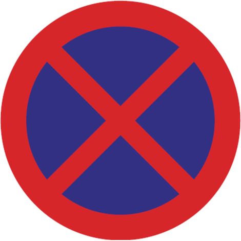 Señales viales de PVC Prohibido parada y estacionamiento 500 x 500 mm SEKURECO (1/2)