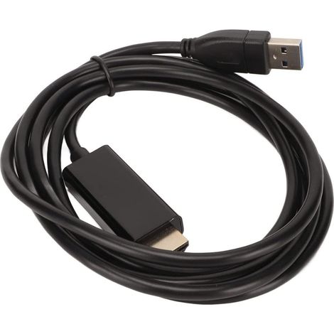 Câble USB 3.0 vers HDMI 4K, Convertisseur Vidéo Adaptateur pour Mac OS X et Windows 10/8/7/Vista/XP, Longueur 1,8 mètres, Connectique Mâle vers Mâle, Compatible Streaming et Mise en Miroir (1/5)
