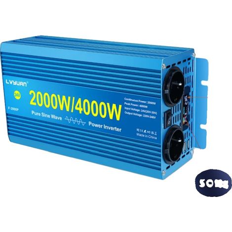Wechselrichter, reine Sinuswelle, hohe Umwandlungseffizienz, 4000W 24V-220V (1/2)