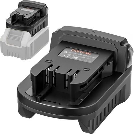 Adaptateur de batterie pour DeWalt vers Milwaukee, convertisseur de batterie au lithium 18-20 V pour outil électrique sans fil M18 (adaptateur uniquement) (1/4)