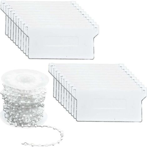 Filiyano – Kit de réparation pour stores verticaux (20 lames inférieures, poids 89 mm x 10 m, blanc) (1/5)