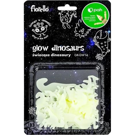 Fluoreszierende Dinosaurier-Dekorationen, gemischt, 24 Stück. fiorello GR-GW14