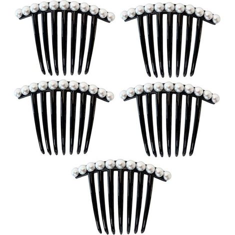 Lot de 5 peignes à dents latérales en perles pour cheveux, élégants, accessoires pour cheveux (1/5)