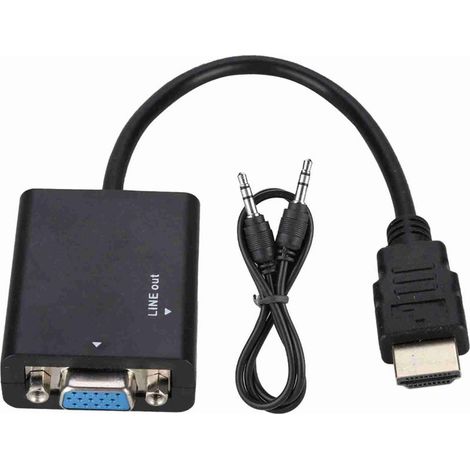 Adaptateur HDMI Vers VGA 1080P avec Cable USB et Audio 3.5mm (1/5)