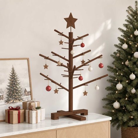 Albero di Natale in legno 75 cm Bambù e legno di pino massello vidaXL (1/5)