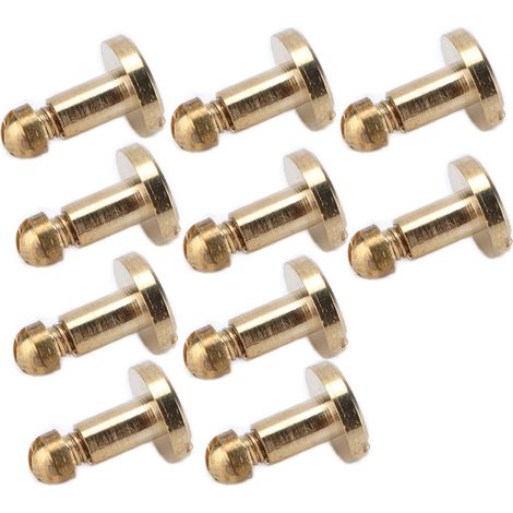 Clous de finition en laiton (grands et petits), rivets, vis pour poutres en I, accessoires de papeterie, vis plates pour sacs, interrupteurs tactiles, 6,5 x 7 mm (1/5)