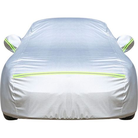 Bâche Voiture Exterieur Housse de Protection Oxford Couverture Imperméable Auto, Ouverte Latérale pour Cabine, Doublure en Coton Respirant, Anti UV Neige Poussière (490x185x150cm) (1/5)